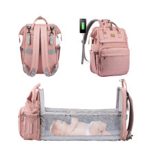 Custom Waterproof Travel Mom Baby Diaper Bag Large Capacity Mummy Backpack